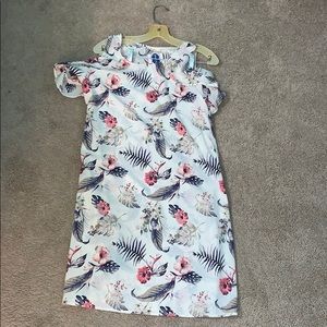 White floral boutique dress